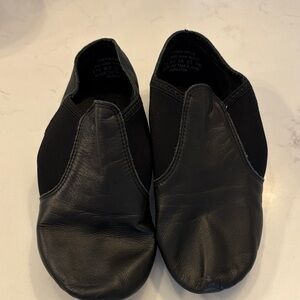 Capezio Black Leather Slip-On Jazz Shoes Dance
